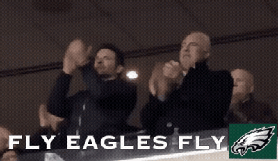 Men Applauding Fly Eagles Fly GIF