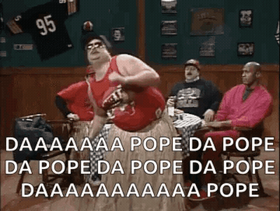 Men At Bar Watching Man In Red Dress Dancing GIF