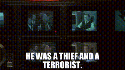 Men At Microphones Saying He's Dead Now Left Me In Charge GIF
