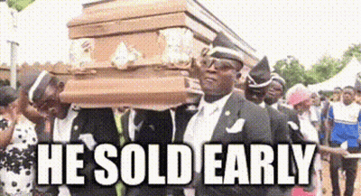 Men Carrying Coffin He Sold Early