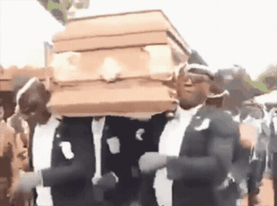 Men Dancing Carrying Coffin GIF
