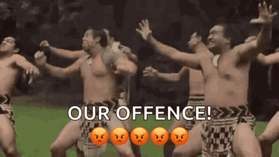 Men Dancing In Field With Our Offence GIF