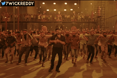 Men Dancing In Front Of 7Wickreddy Sign GIF