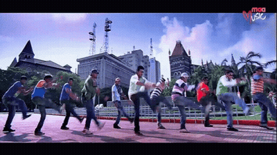 Men Dancing In Front Of MAA Music Building GIF