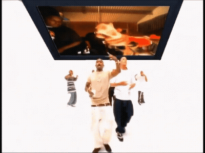 Men Dancing In Front Of TV Saying NBA GIF