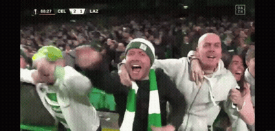 Men Dancing In Stadium During Soccer Match GIF