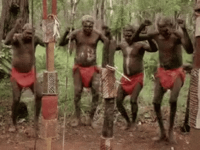 Men Dancing In The Woods GIF