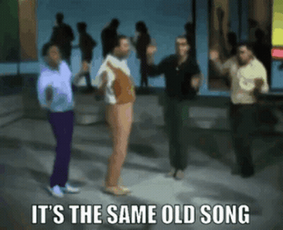 Men Dancing It's The Same Old Song GIF