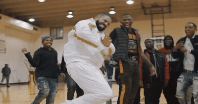Men Dancing On Basketball Court With Gucci Vest GIF
