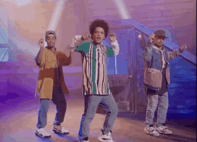 Men Dancing On Stage In Front Of Door GIF