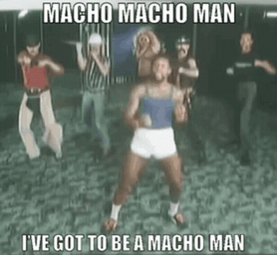 Men Dancing Saying Macho Macho Man GIF