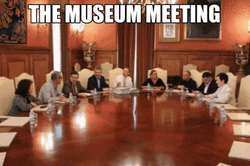 Men Having A Museum Meeting