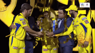 Men Holding IPL Trophy GIF