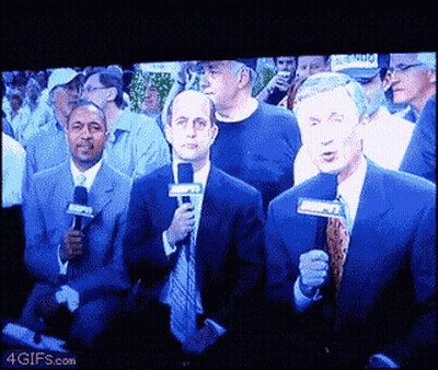 Men Holding Microphones In Front Of Crowd 4Gifs.com GIF