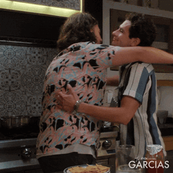 Men Hugging In Kitchen Love You Man GIF