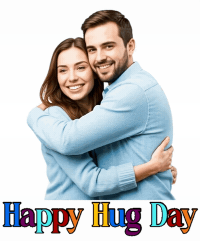 Men Hugging On City Street GIF