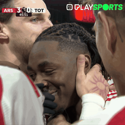 Men Hugging With Play Sports Logo GIF