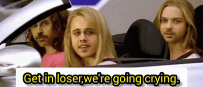 Men In Car Get In Loser We're Going Crying GIF