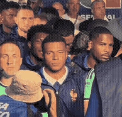 Men In Crowd, One Wearing Shirt Saying Fa GIF