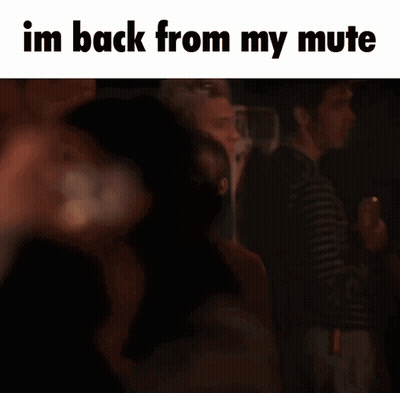 Men In Dark Room Saying Im Back From My Mute GIF