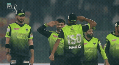 Men In Green And Black Jerseys Number 150 GIF