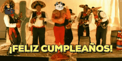 Men In Mexican Costumes Dancing Feliz Cumpleanos GIF