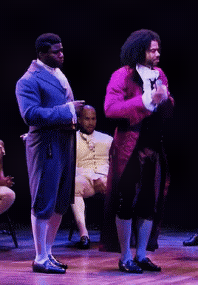 Men In Purple And Blue Suits GIF
