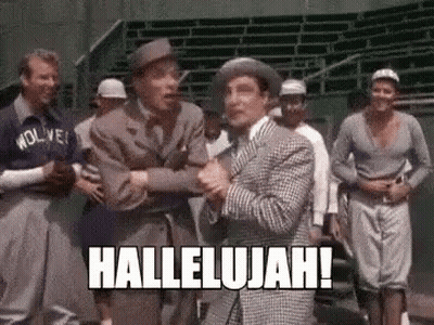 Men In Stadium One Holding Another's Hand GIF
