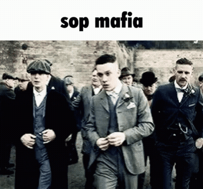Men In Suits And Hats Walking Sop Mafia GIF