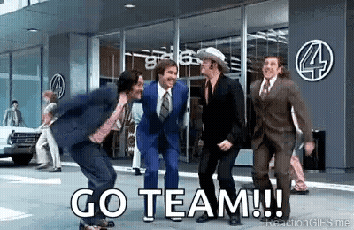 Men In Suits Dancing On Sidewalk GIF