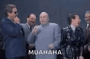 Men In Suits Laughing Together GIF