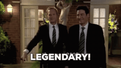Men In Suits Pointing At Legendary GIF