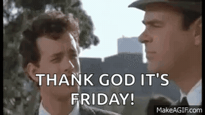 Men In Suits Saying Thank God It's Friday GIF