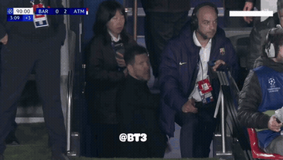 Men In Suits Walking Down Stadium Stairs Score 0 To 2 GIF