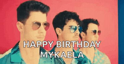 Men In Sunglasses Saying Happy Birthday Mykaela GIF