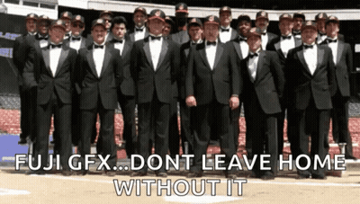 Men In Tuxedos And Bow Ties Posing Fuji GFX GIF