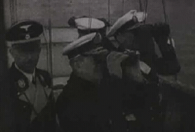 Men In Uniform Looking Through Binoculars GIF