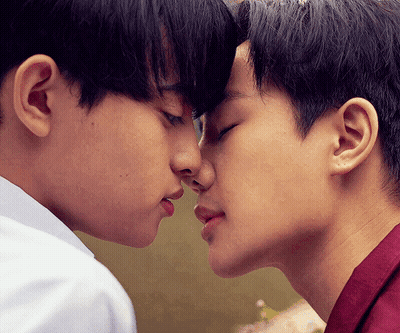 Men Kissing On Nose GIF
