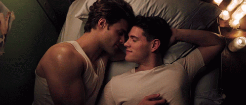 Men Lying On Bed With Eyes Closed GIF
