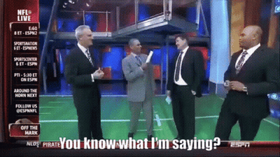 Men On Football Field Saying You Know What I'm Saying GIF