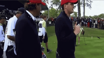Men On Golf Course One Wearing All Shirt GIF