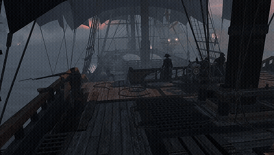 Men On Ship With Steering Wheel Saying Captain GIF