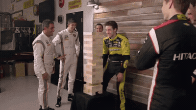 Men Playing Jenga with Hitac Shirt