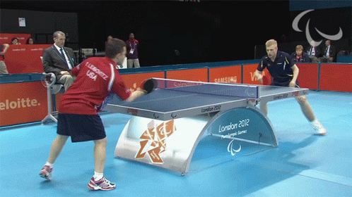 Men Playing Ping Pong London 2012 GIF