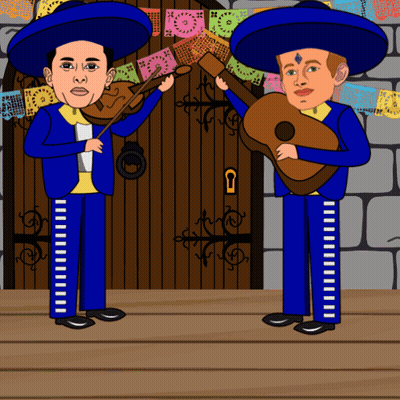 Men Playing Violin and Guitar
