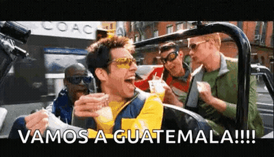 Men Riding In Car With Drink GIF