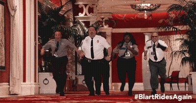 Men Running in Hallway #blartridesagain