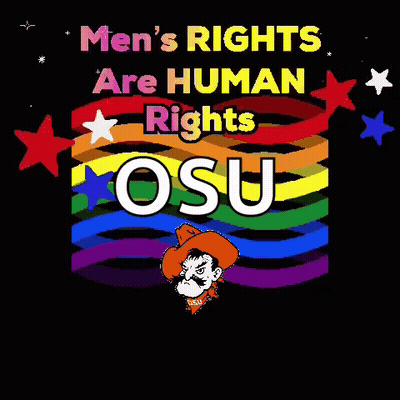 Men's Rights Are Human Rights Osu Poster GIF