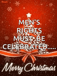 Men 'S Rights Must Be Celebrated Merry Christmas Greeting Card GIF