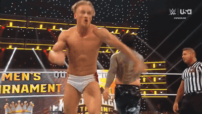 Men's Tournament Advertised On Wrestling Show GIF
